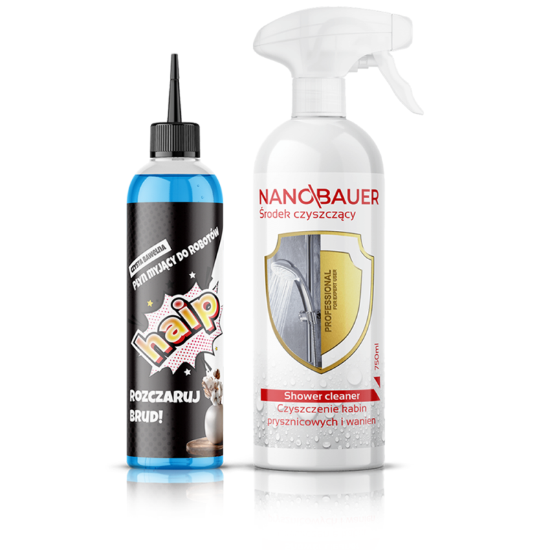 Haip 300ml Płyn do Robotów Mopujących Czysta Bawełna + Shower Cleaner 750ml