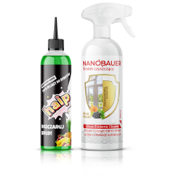 Haip 300ml Płyn do Robotów Mopujących Egzotyczny Ogród +  Glass Extreme Cleaner 750ml