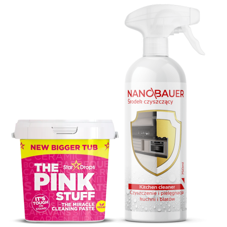 NANOBAUER KITCHEN CLEANER 750ml + The Pink Stuff Pasta Do Czyszczenia 850g