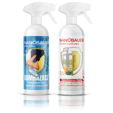 Odmrażacz do szyb samochodowych + Glass Extreme Cleaner 750ml